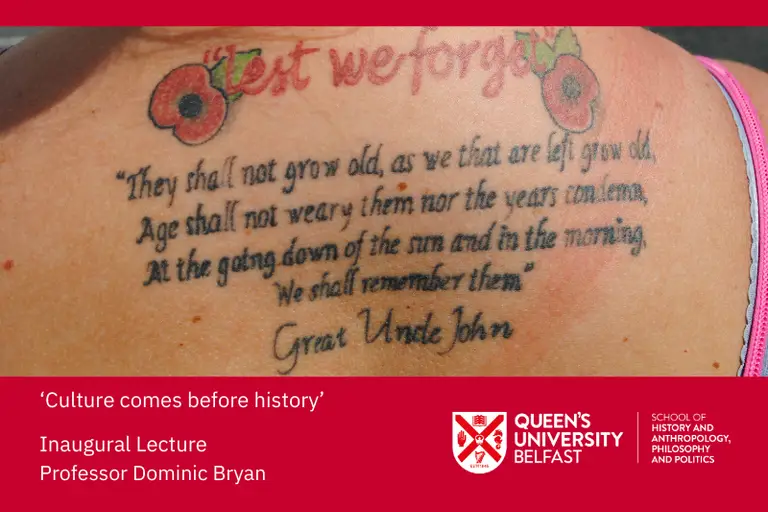 05.03.2024 Inaugural Lecture Prof Dominic Bryan | School of History ...